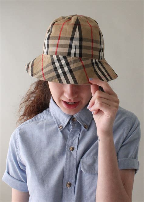 burberry suede bucket hat|burberry bucket hat vintage.